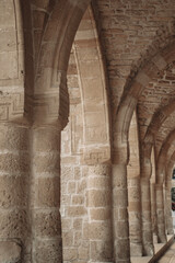 Beautiful old ancient arch with lanterns of St.Lazarus church in Larnaca