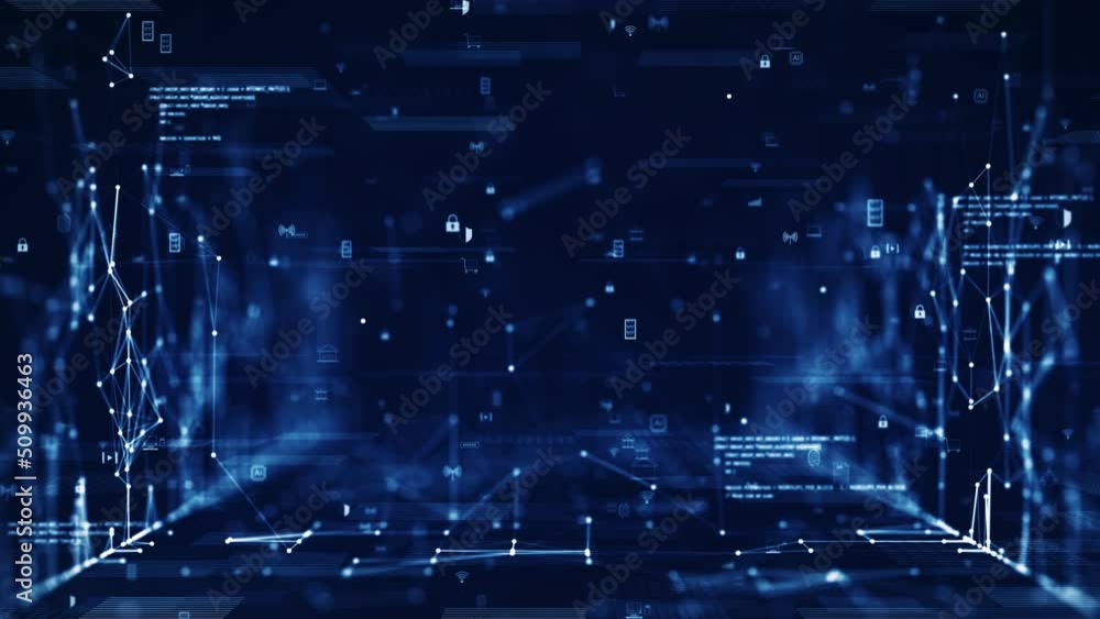Aufkleber cybersecurity data protection technology concept internet connection online network. there is a prom