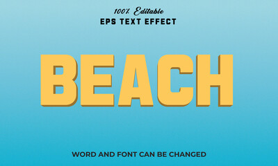 Beach luxury Editable 3d text Effect Style Premium,