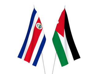 Republic of Costa Rica and Hashemite Kingdom of Jordan flags