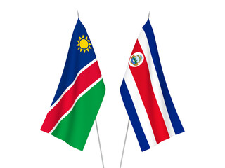 Republic of Costa Rica and Republic of Namibia flags