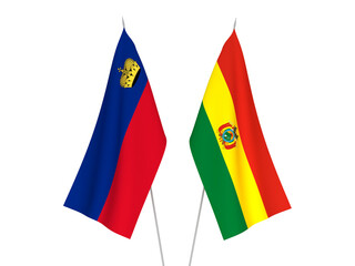 Bolivia and Liechtenstein flags