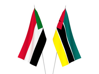 Sudan and Republic of Mozambique flags