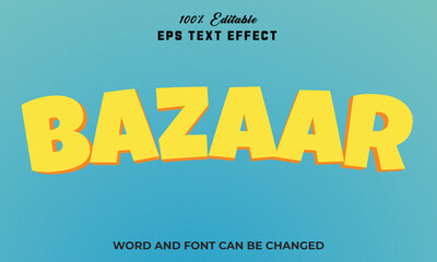 Bazaar Editable 3d Text Effect Style Premium,