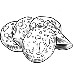 Hand drawn Pepperoni