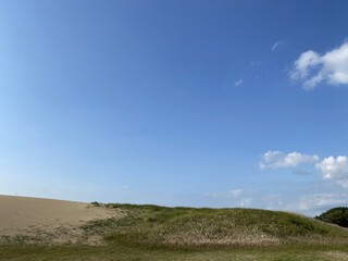 Fototapeta na wymiar Sinduri Coastal Sand Dunes in Korea