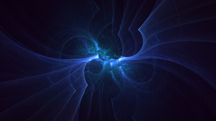 3D rendering abstract multicolor technology fractal light background