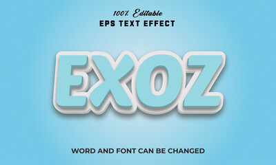 Exoz Editable 3d Text Effect Style Premium,