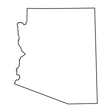 Arizona map shape, united states of america. Flat concept icon symbol vector illustration