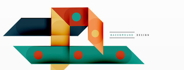 Fototapeta premium Color overlapping stripes background. Colorful lines composition for wallpaper, banner, background or landing