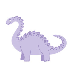 Dinosaur, brachiosaurus or diplodocus. Vector Illustration for printing, backgrounds, covers, packaging, greeting cards, posters, stickers, textile and seasonal design. Isolated on white background.