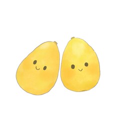 2個並んだかわいい　びわ