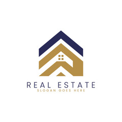 Modern Real Estate Logo with Minimalist Elegant Concept.
