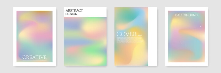 Set of Abstract Vector Covers. Trendy Modern Poster Design. Gradient Abstract Background. Templates Set for Brochures, Covers, Banners, Flyers and Prints, Modern Creative Template Design.
