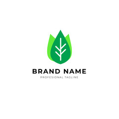 Fototapeta premium Leaf icon logo ideas