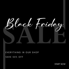 Black Friday sale banner. Template for promotion, advertising, web, social media and fashion ads. 