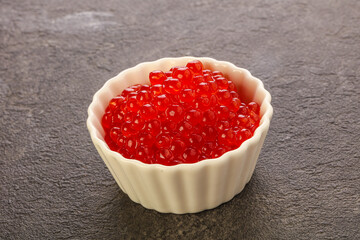 Luxury delicous red salmon caviar