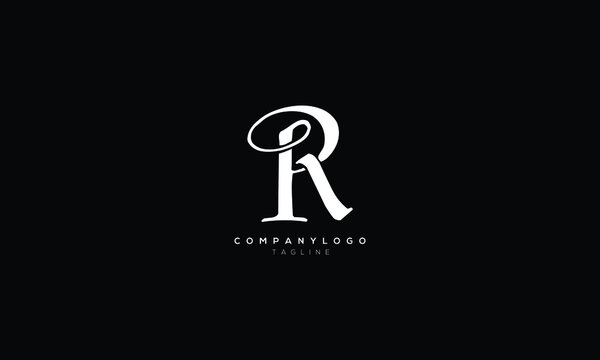 PR RP Abstract initial monogram letter alphabet logo design