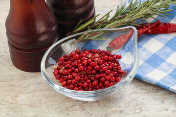 Red pepper corn seeds aroma