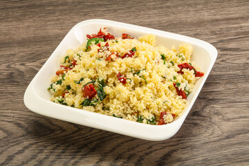 Vegetarian uisine - couscous with vegetables