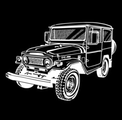 the vector illustration of the vintage truck © xamyak13