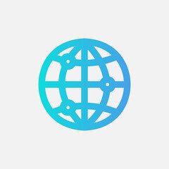Internet icon in gradient style about essentials, use for website mobile app presentation