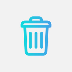 Delete icon in gradient style about essentials, use for website mobile app presentation