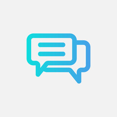 Chat icon in gradient style about essentials, use for website mobile app presentation