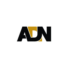ADN letter monogram logo design vector