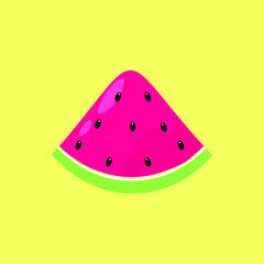 Vector illustration of watermelon slice