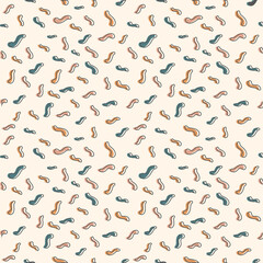 Seamless Squiggles Pattern Background.