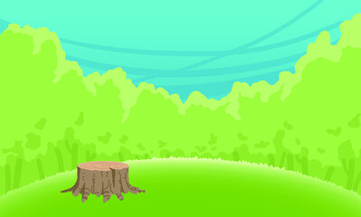 晴天の山中の原っぱの背景