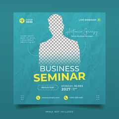Modern Business Seminar Flyer or Social Media Banner