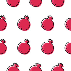 Seamless pattern of grenades.