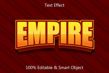 Empire Editable Text Effect 3 Dimension Emboss Modern Style