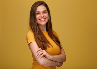 Obraz premium Smiling woman isolated portrait