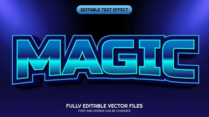 3d editable text magic themed