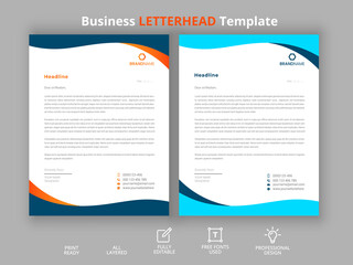 Simple letterhead template mock up letterhead for your corporate project.