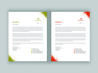 Modern business letterhead in abstract design Minimalist resume cv template