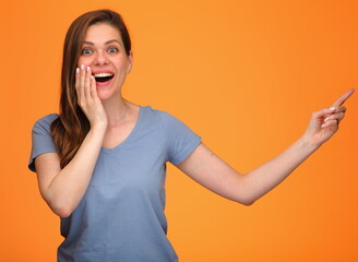 Smiling woman isolated portrait