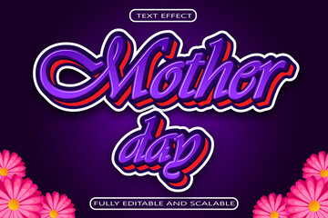 Mother Day Editable Text Effect 3 Dimension Modern Style