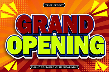 Grand Opening Editable Text Effect 3 Dimension Modern Style