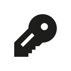 Password key solid icon. Account access glyph vector symbol.