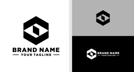 FF LOGO MONOGRAM HEXAGONAL UNUSUAL EDITABLE