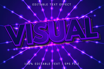 Visual editable Text effect 3 Dimension emboss modern style