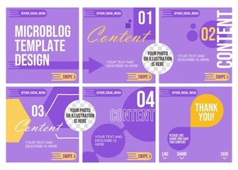 Creative microblog or carousel design 