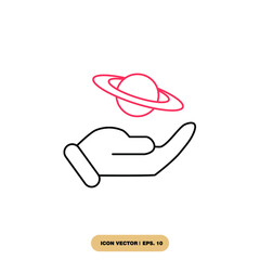 Saturn planet icons  symbol vector elements for infographic web