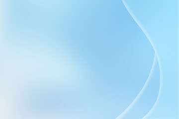 .水色の曲線がまろやかなグラデーション背景