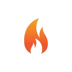Hot flame fire vector icon illustration design template