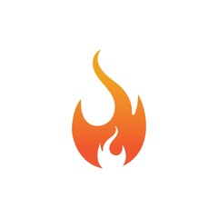 Hot flame fire vector icon illustration design template